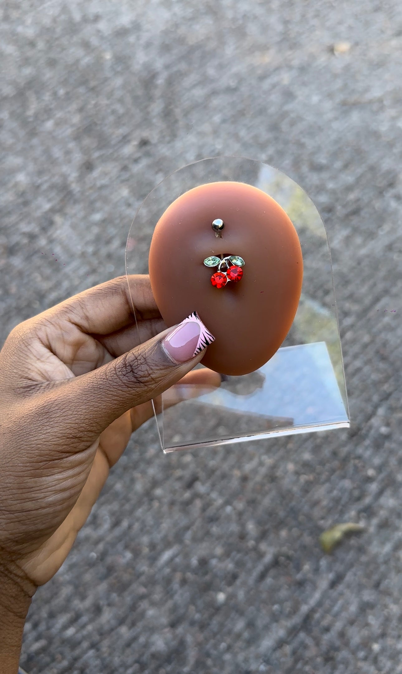 cherry belly ring