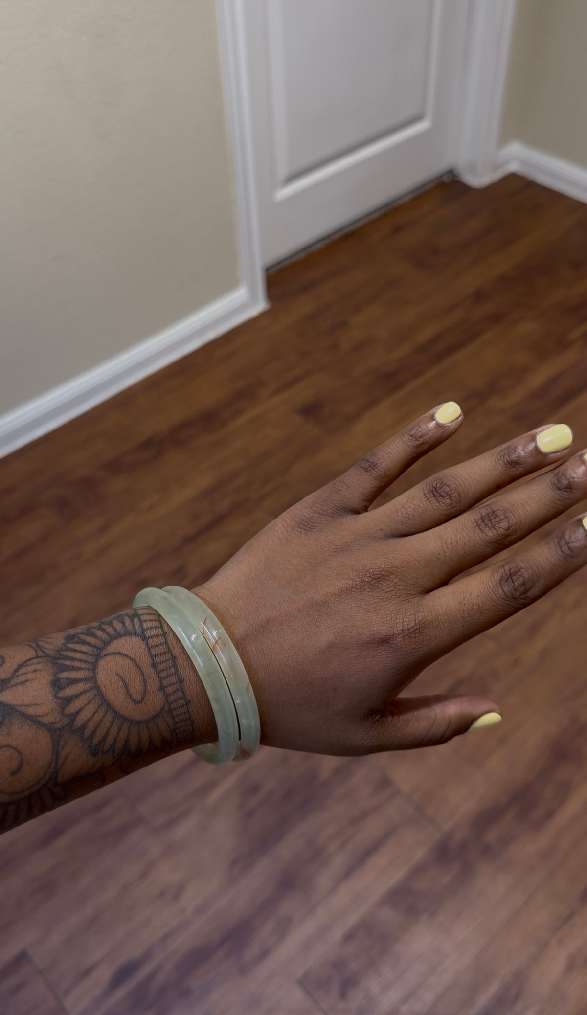sage mix jade bangle