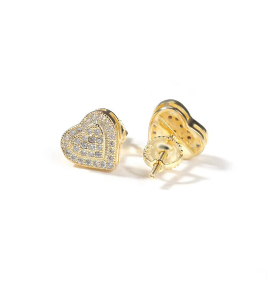 double heart earrings