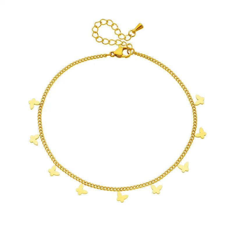 mini butterfly anklet