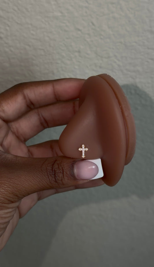 cross nose ring