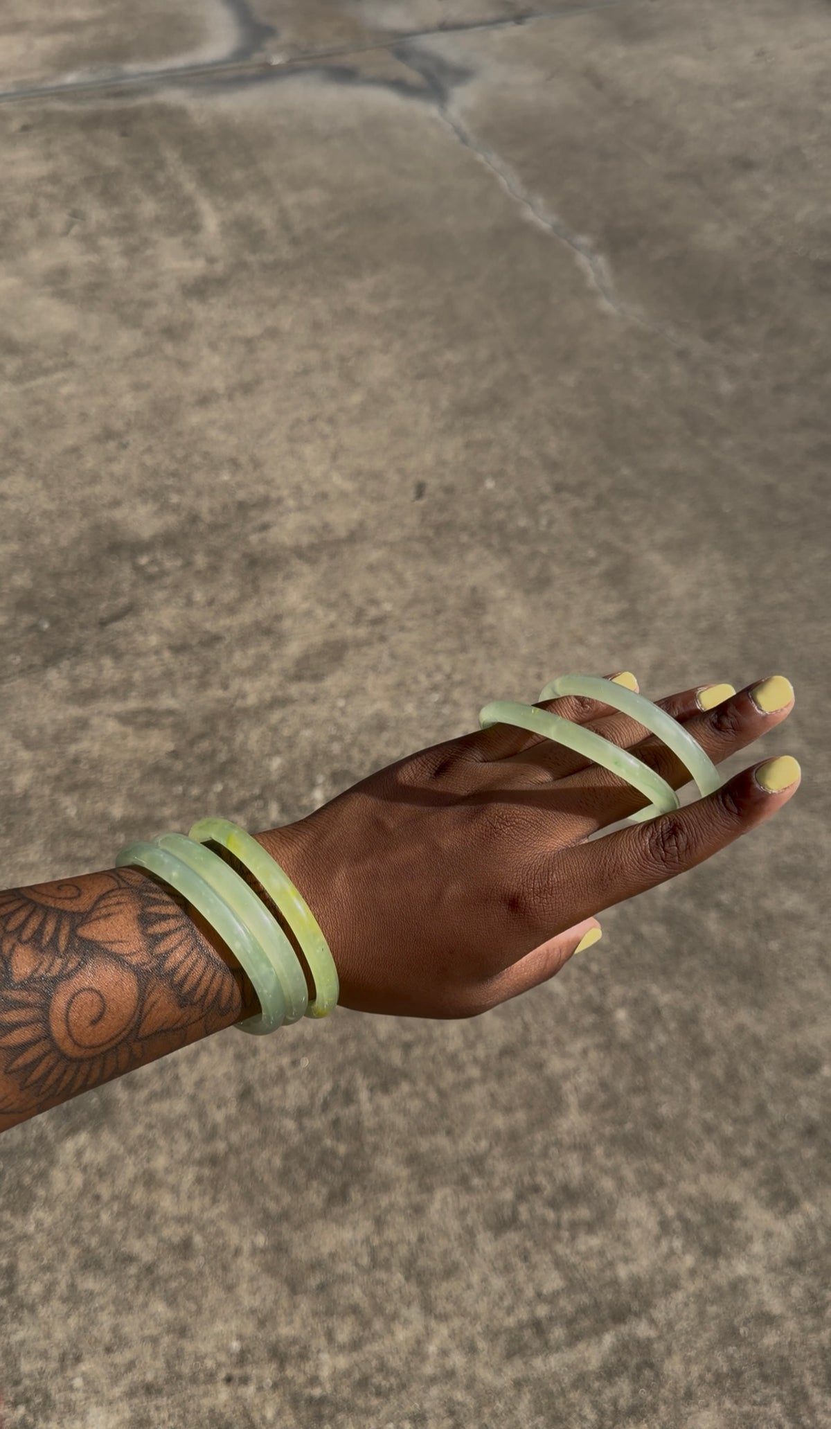 honey dew jade bangle 🍈