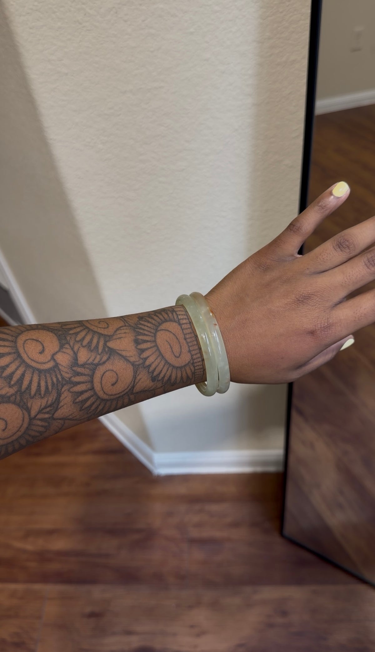 sage mix jade bangle