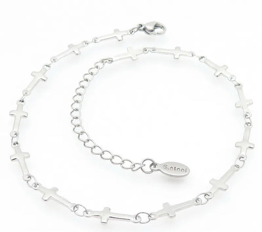 Crosses anklet