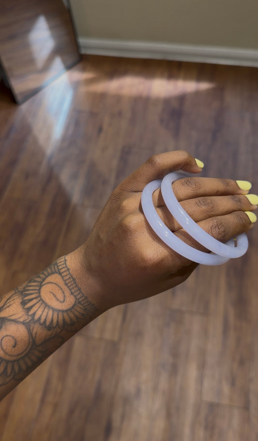 ube milk jade bangle💜