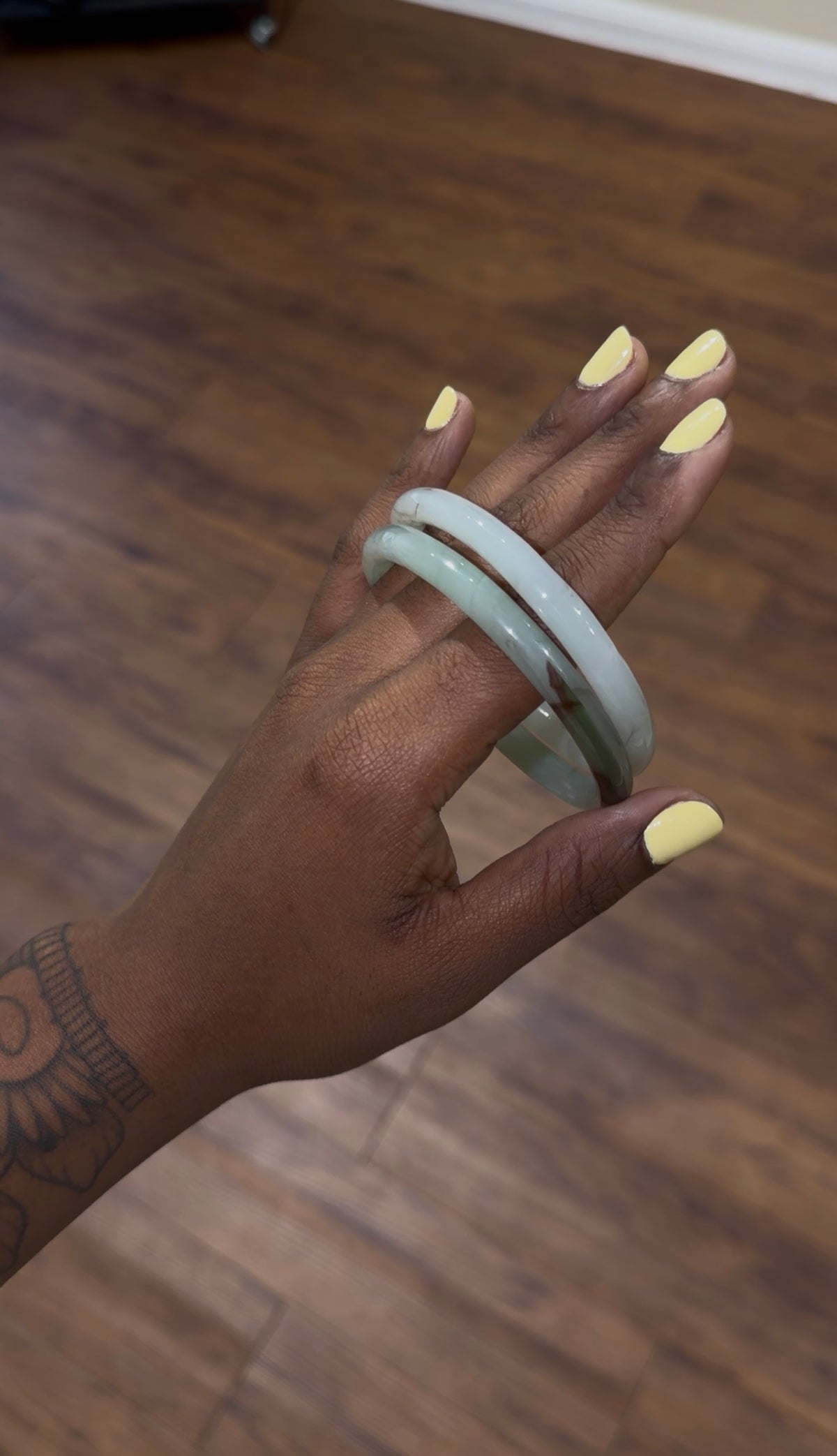 green tea gelato jade bangle
