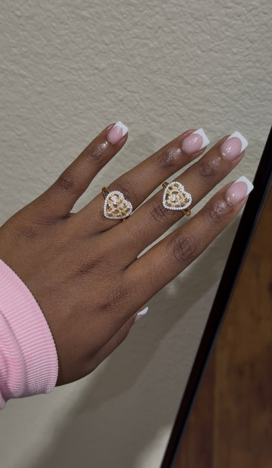 heart nugget ring