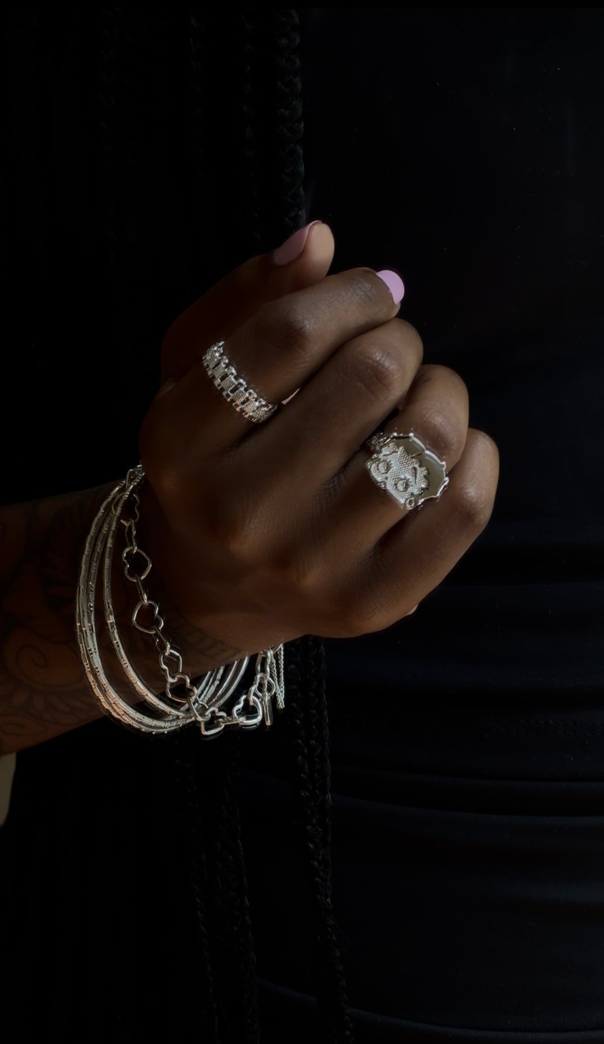 silver rolex band