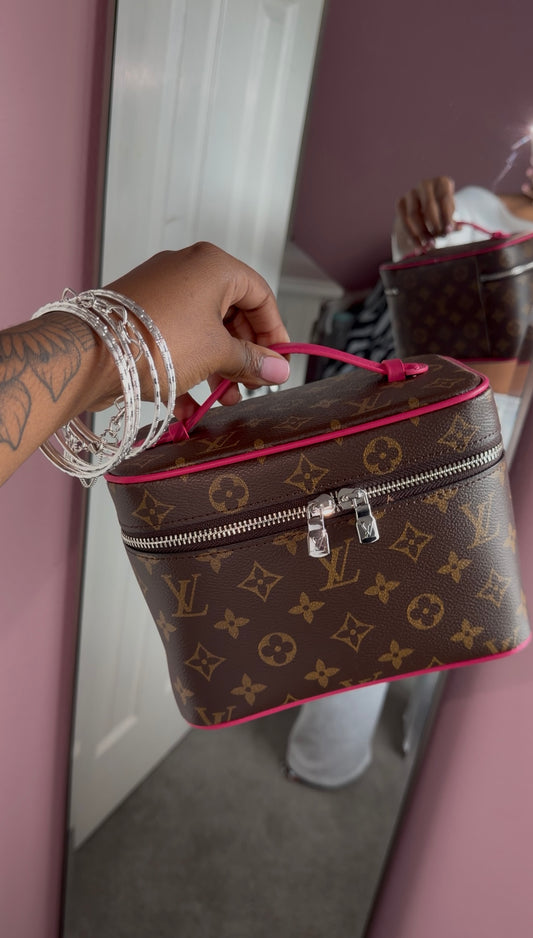 pink lux vanity handbag