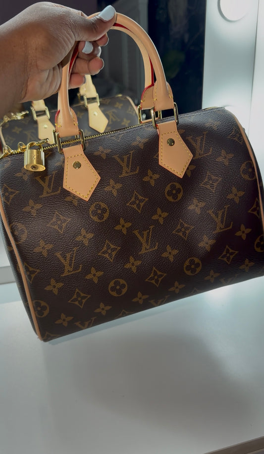 classic brown lux 25 handbag
