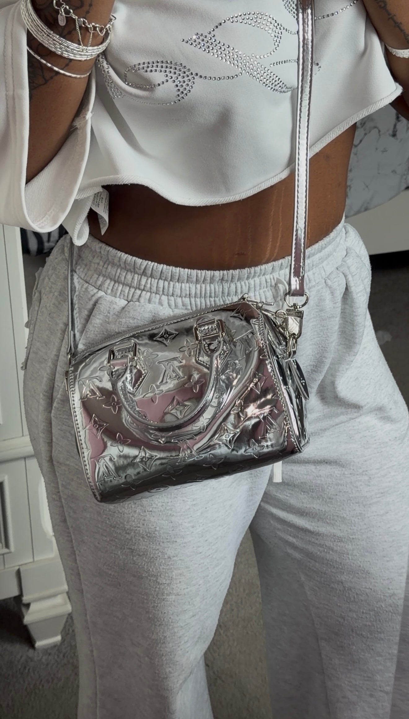 metallic lux 20 handbag