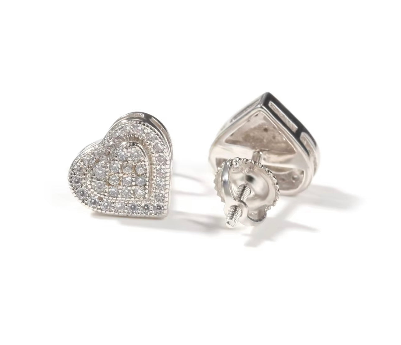 double heart earrings