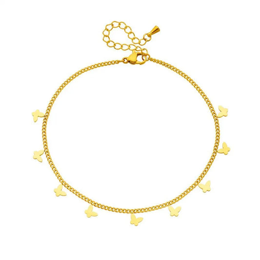mini butterfly anklet