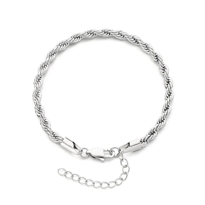 Twisted rope anklet