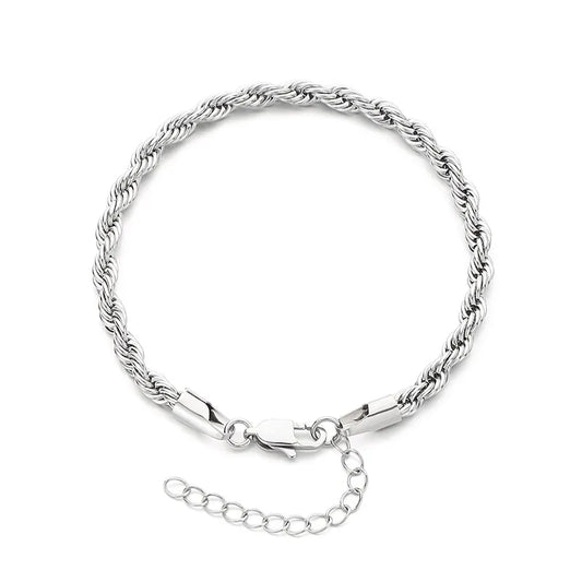 Twisted rope anklet