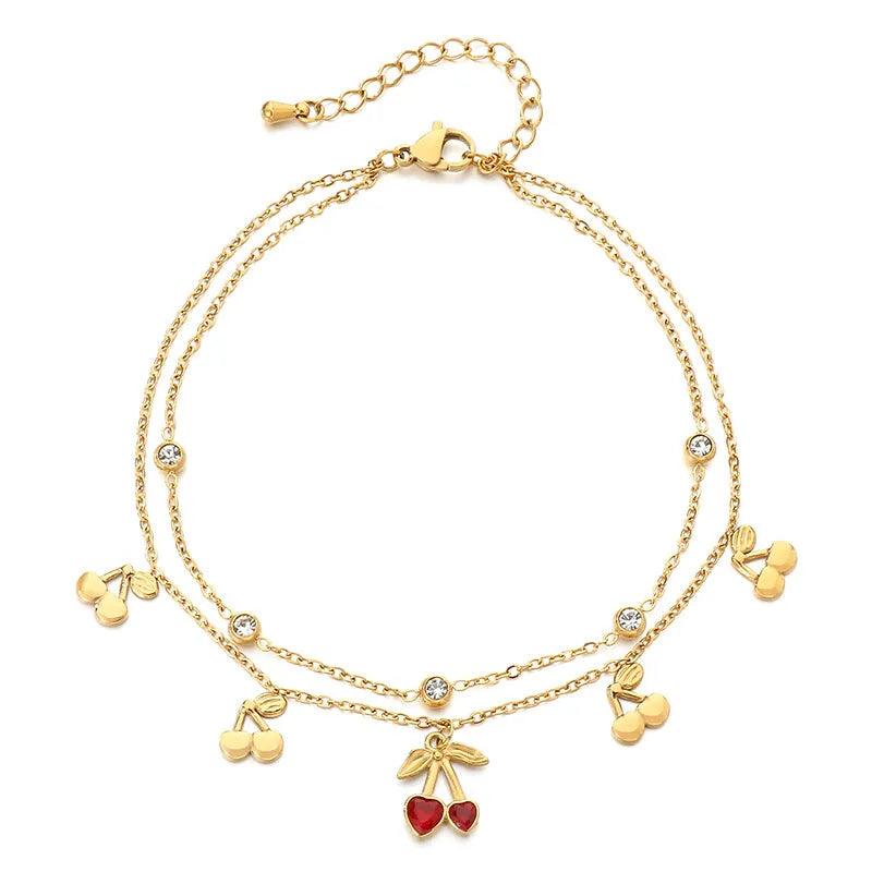 cherry anklet