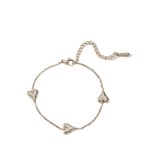 revolving hearts anklet