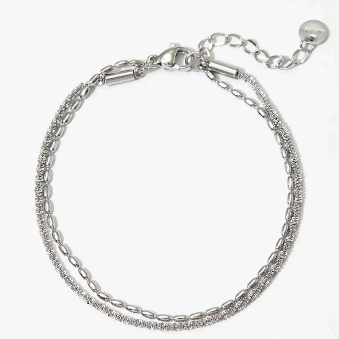 double layer beaded anklet