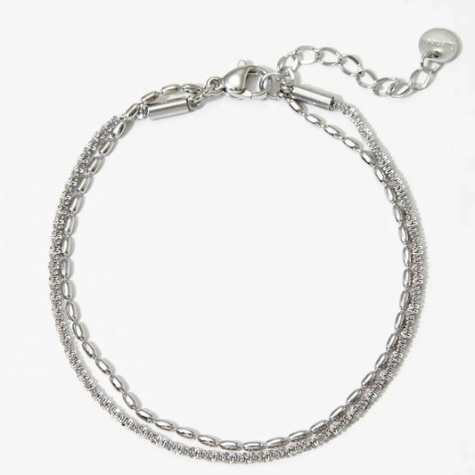 double layer beaded anklet
