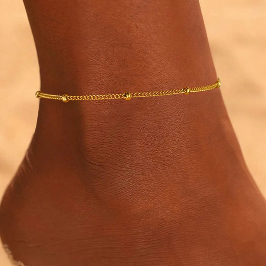 single layer beads anklets