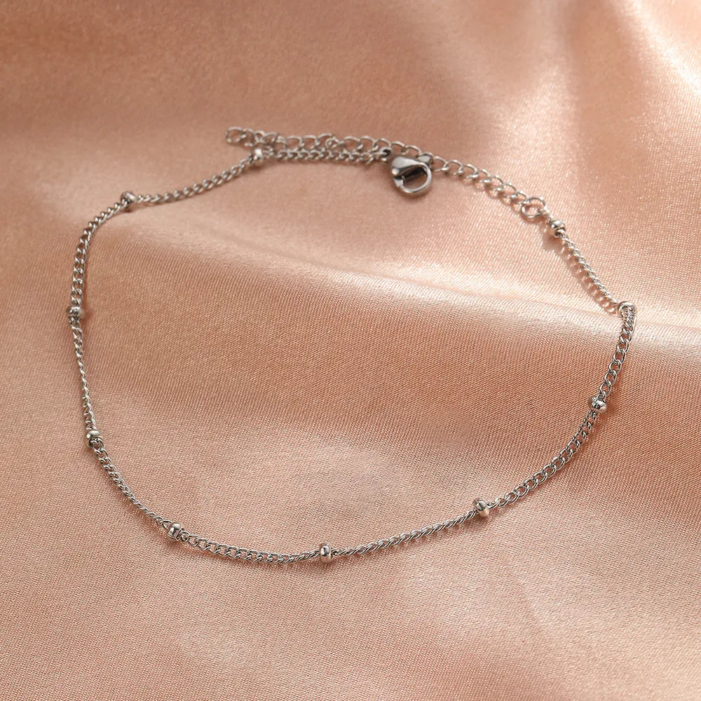 single layer beads anklets