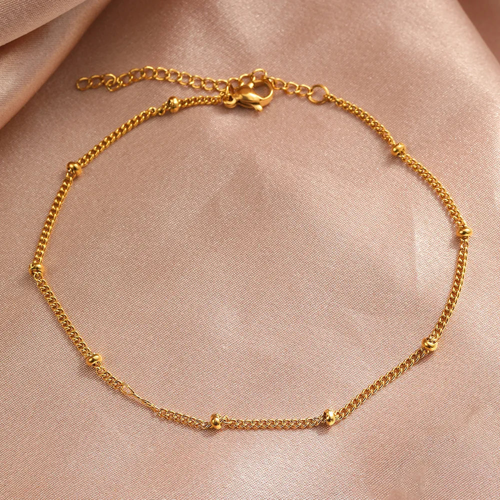 single layer beads anklets