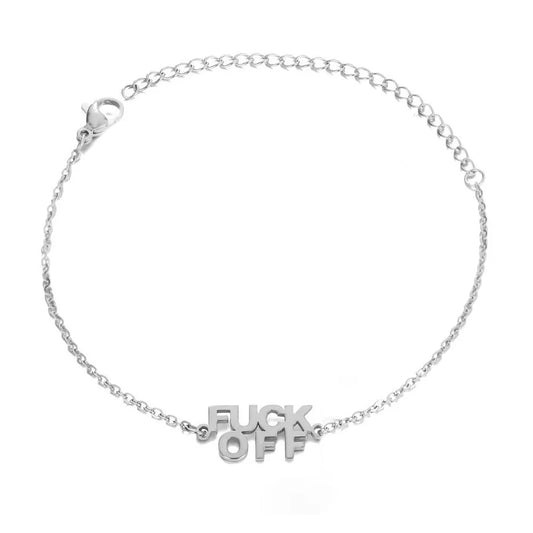 “F off” anklet