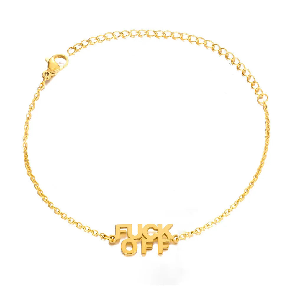“F off” anklet