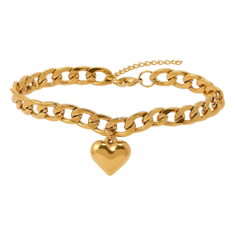 big heart anklet