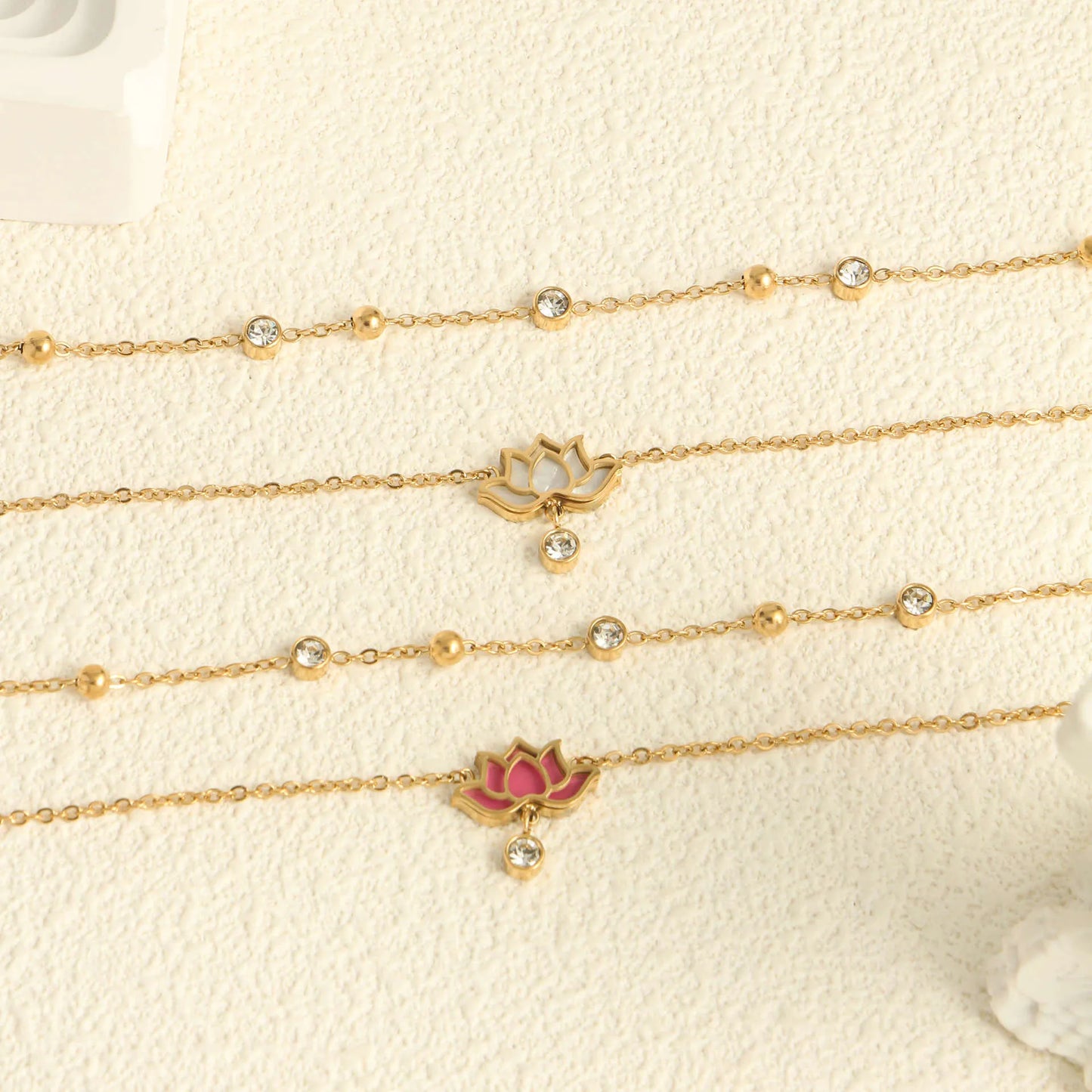 Lotus flower anklet
