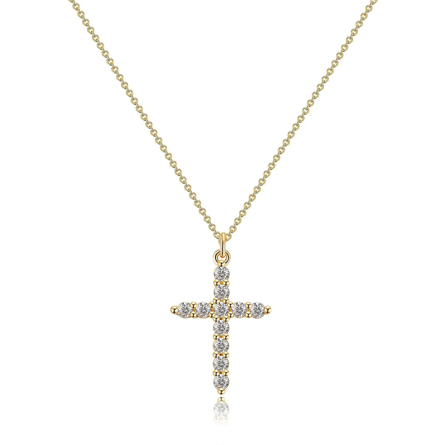 iced out cross necklace