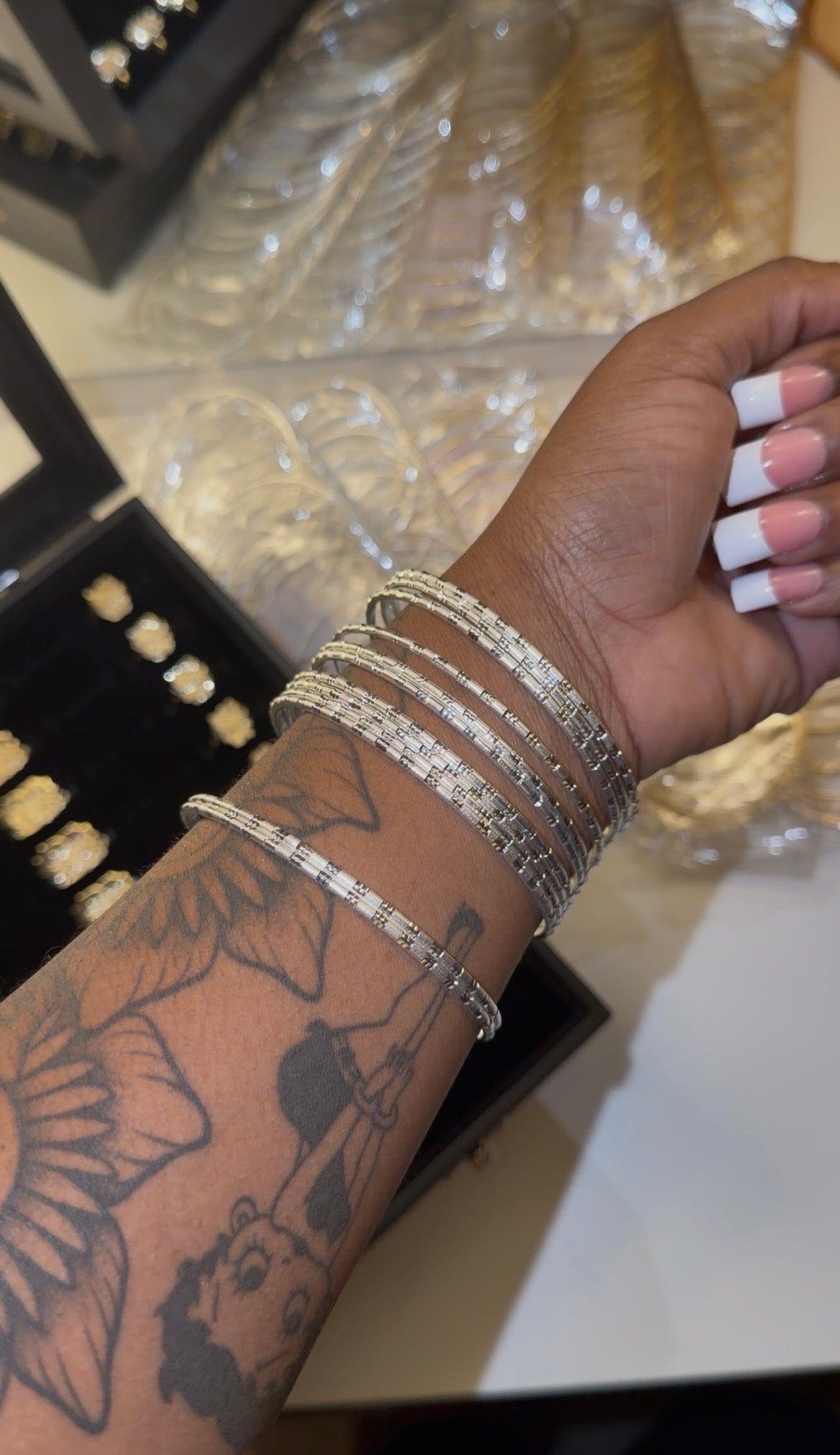 slim icy bangles