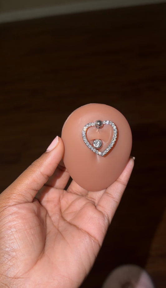 heart belly ring